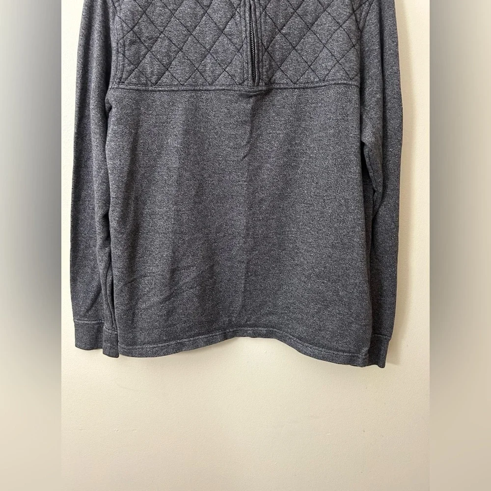Banana Republic Mens Cotton Half Zip Long Sleeve Pullover Quilted Sweater Size L